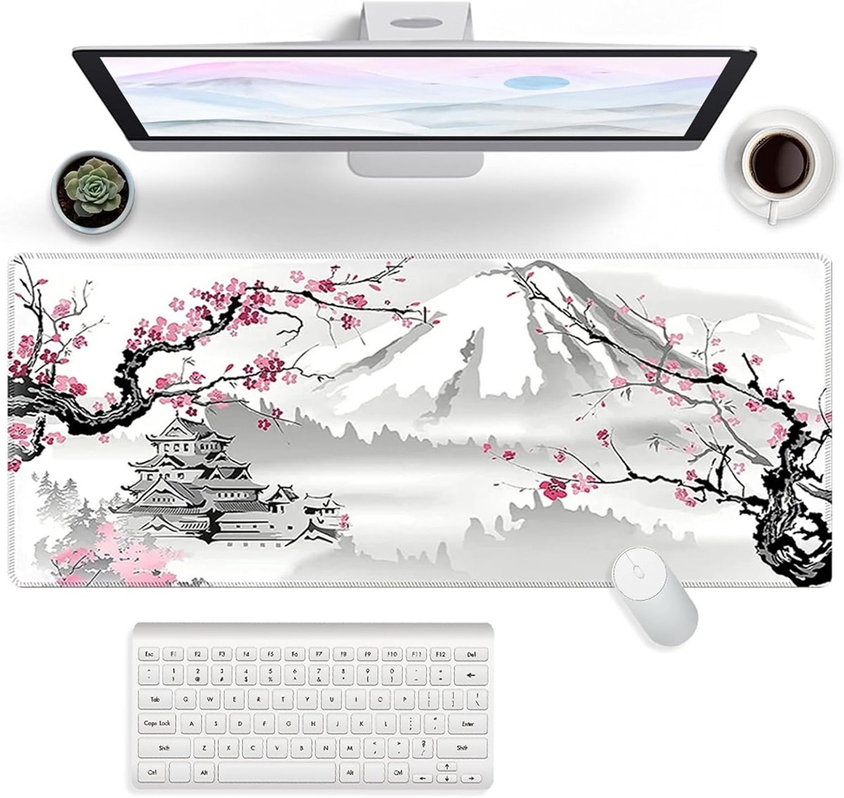 SnelShoppen - XL Gaming Muismat 900 x 400 mm, Anime Muismat met Natuurlijke Rubber Antislip Basis, Waterdicht en Vlekbestendig voor PC, MacBook, Lapto