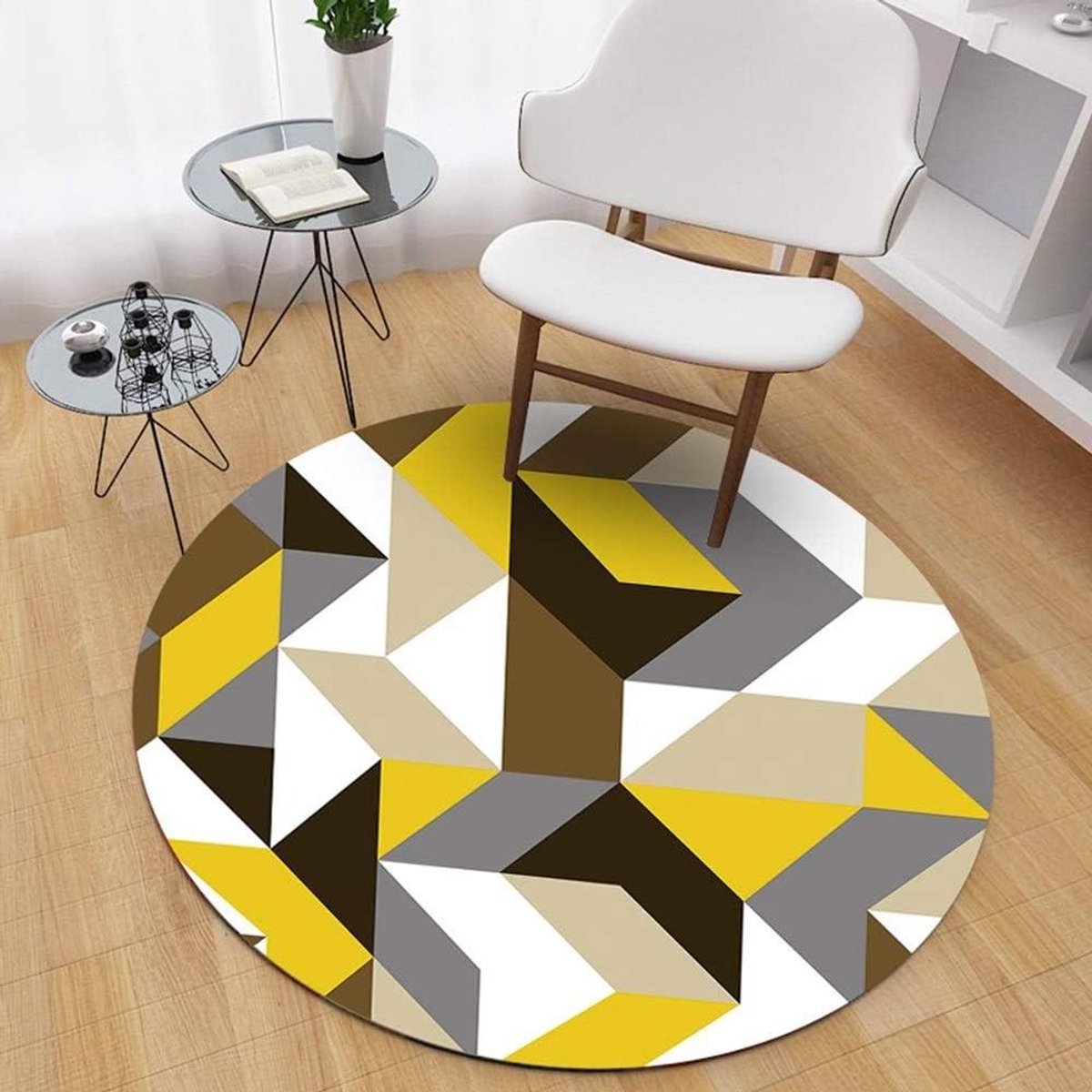 Abstract Vloerkleed - Rond Tapijt - Woonkamer Decoratie - Antislip Onderkant - 260cm - Modern Patroon