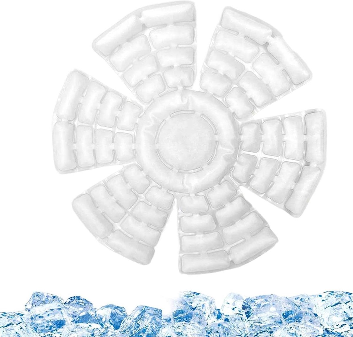 Gel Koelpad - Helm Inzetstuk - Hittevermindering Buiten - Snelle Koeltechnologie - 25cm Diameter - Blauw