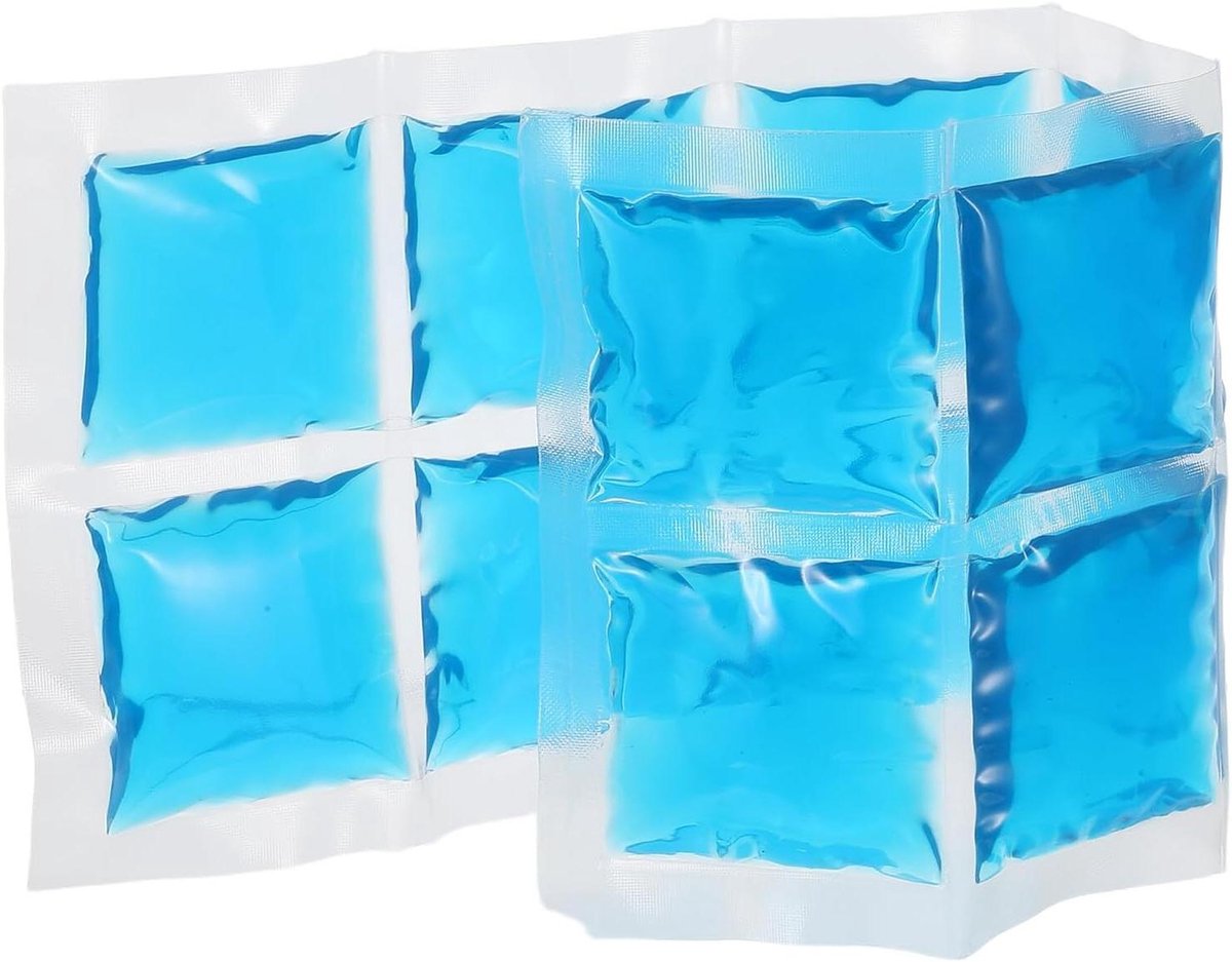 Herbruikbare Gel Koelelementen - Geïsoleerde Ijsbladen - Voedselopslag - Langdurige Koudebehoud - 34x12x1 cm - Blauw