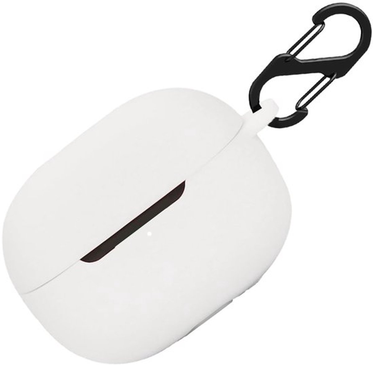 Silicone Hoes voor Redmi Buds 3 Lite, Schokbestendige Beschermhoes en Huidbeschermhoes voor Redmi Buds 3 Lite met Sleutelhanger (Wit)