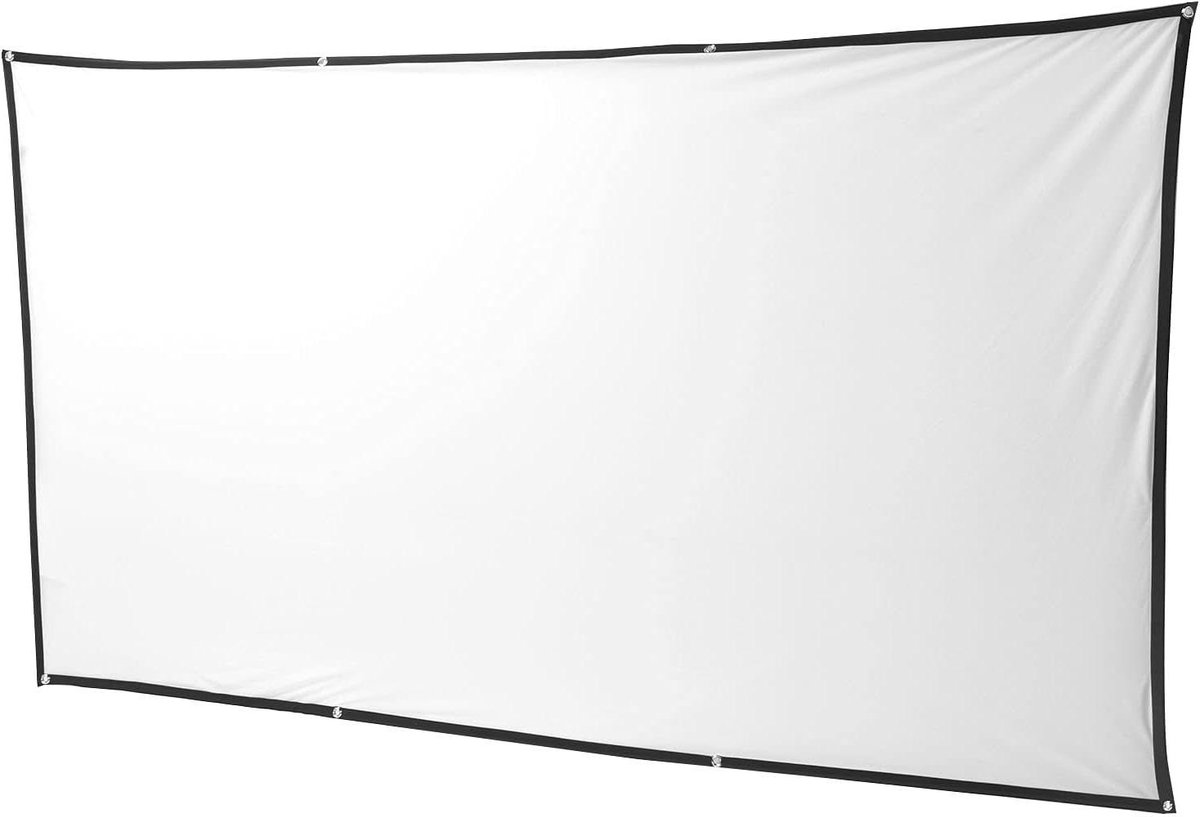 Projectiescherm - Draagbaar Scherm - Thuisbioscoop - Kreukvrij Polyester - 120 inch - Wit