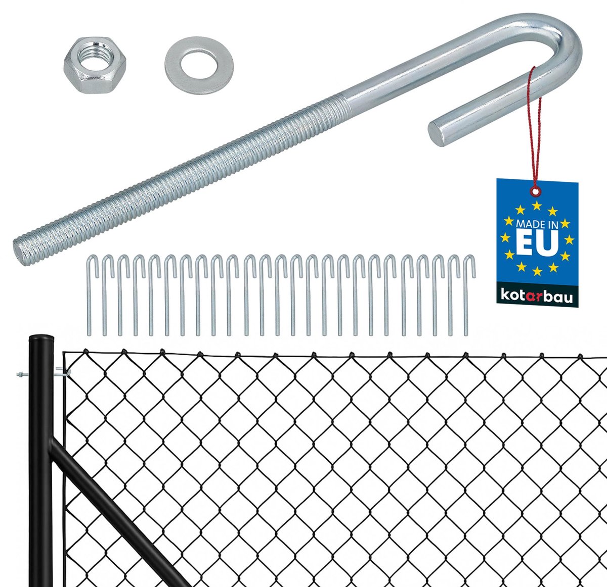 KOTARBAU 25 Stuks Draadspanner van Verzinkt Staal M8, Kabelspanner, Hekspanners