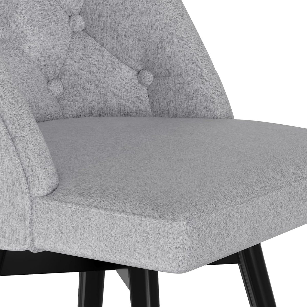 Triumpunpre Barkrukken Set van 6 - Draaibaar - Zithoogte 66 cm - Luxe Linnen-look - Lichtgrijs - Moderne Barstoelen voor Keukeneiland Lichtgrijs 6