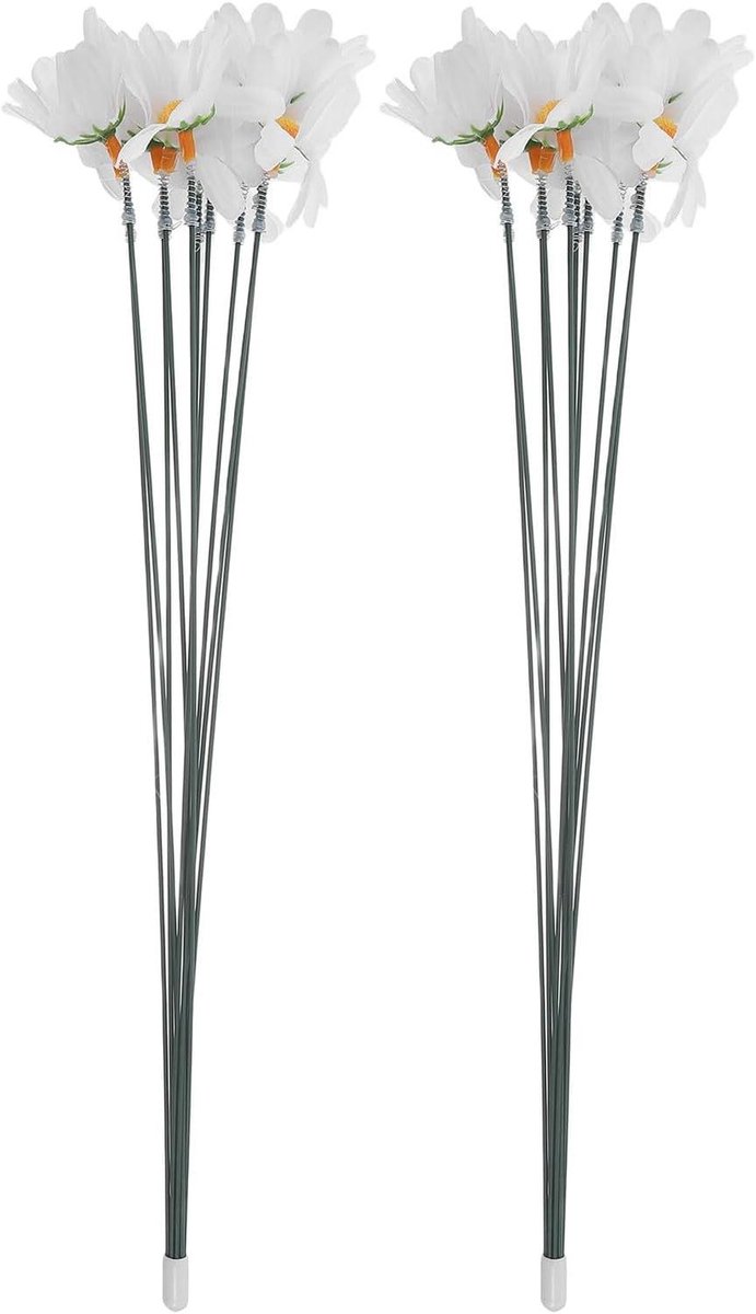 Kunstbloem Tuinpalen - Decoratieve Stekers - Tuin Verfraaien - Weerbestendig Materiaal - 20 Stuks - Meerkleurig