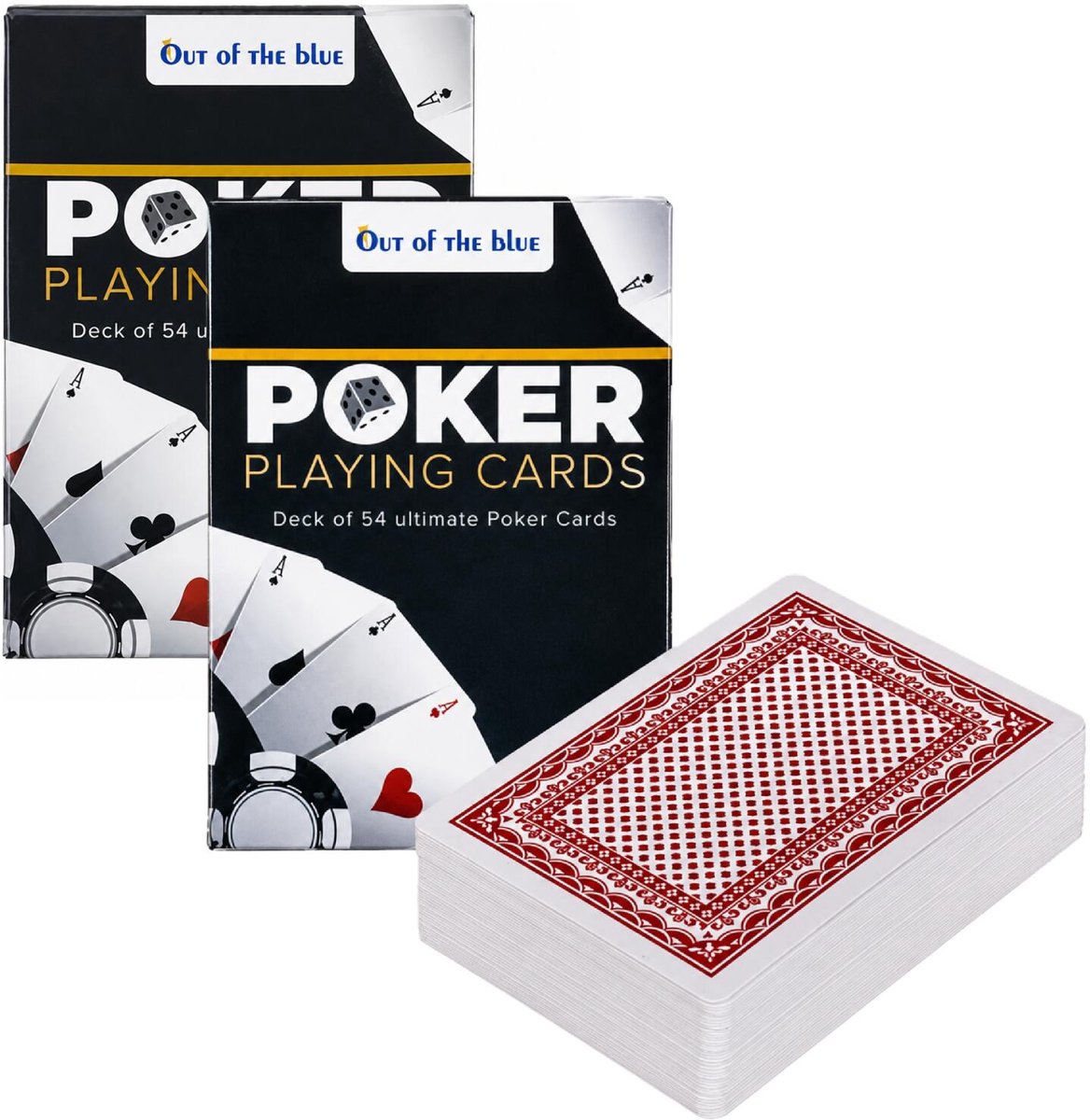 Poker speelkaarten - 2x - kaartspellen - klassiek - standaard formaat - 54 kaarten