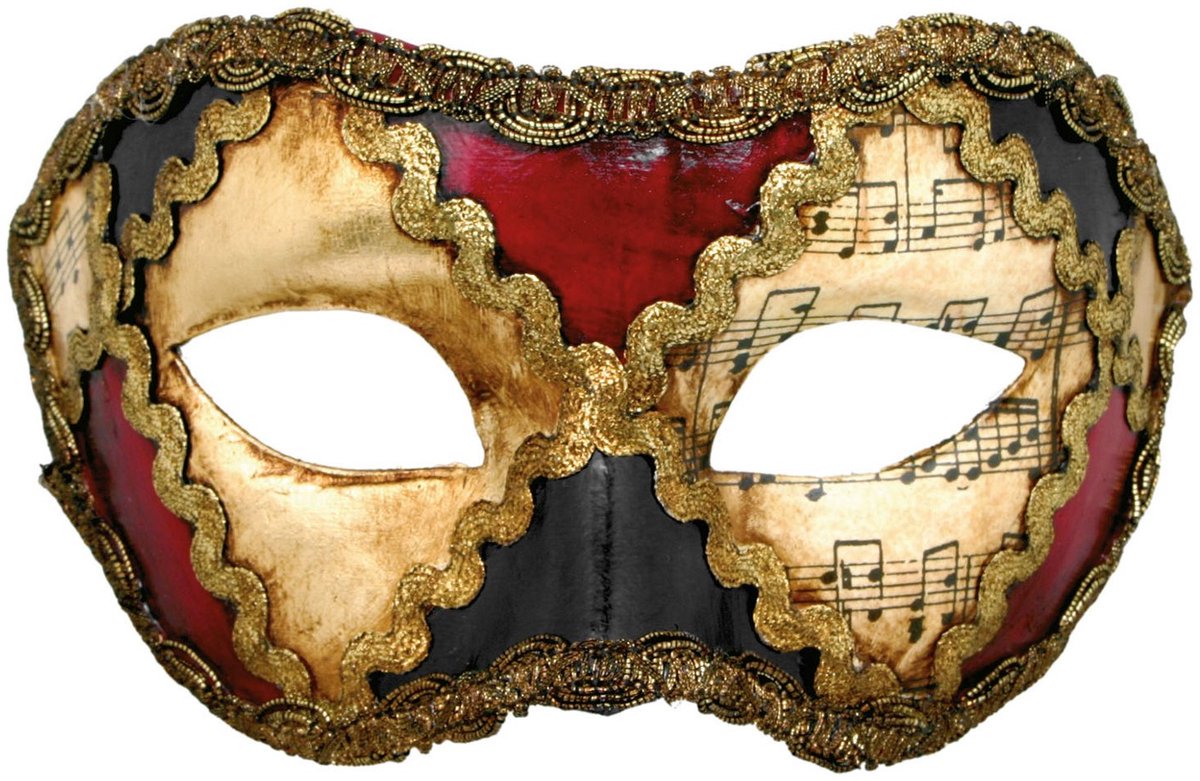 Colombina Scacchi Kleur Muziek - Venetiaans Masker