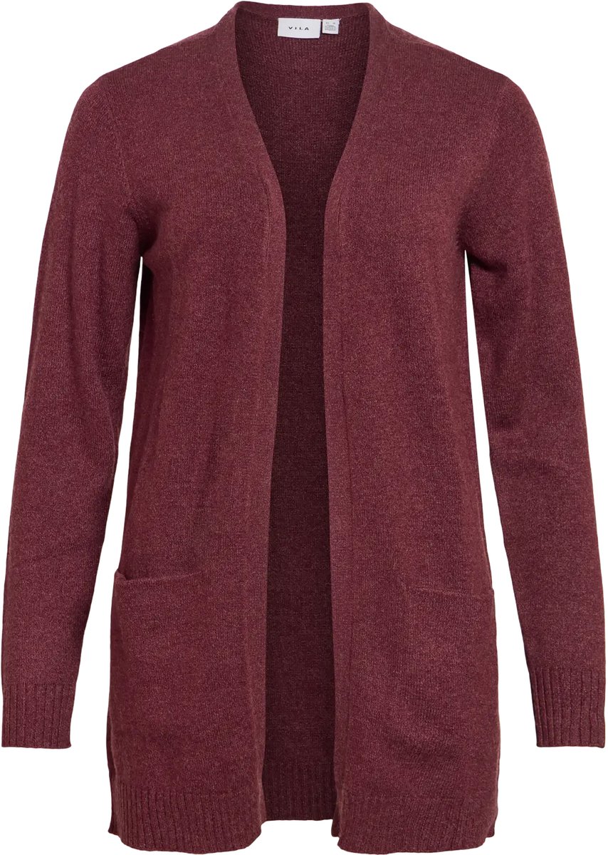 VILA Dames Basic Vest Stretch Fijngebreide Jas met Zakken Gezellig Gebreide Jas zonder Sluiting VIRABIL