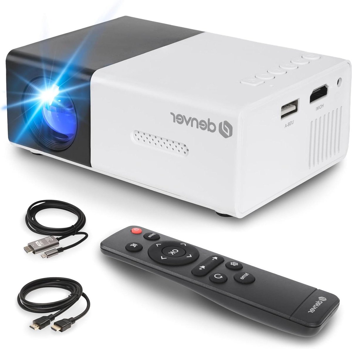 Mini Beamer - Draagbare Projector - Thuisbioscoop Creëren - Ondersteunt Full HD - Tot 60 inch - Zwart