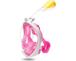 SnelShoppen - Vitare Full Face Snorkel Mask met 180° Zicht, Removable Camera Mount, Ademhalingssysteem, Maat L/XL en S/M voor Snorkelen, Duiken en Wat
