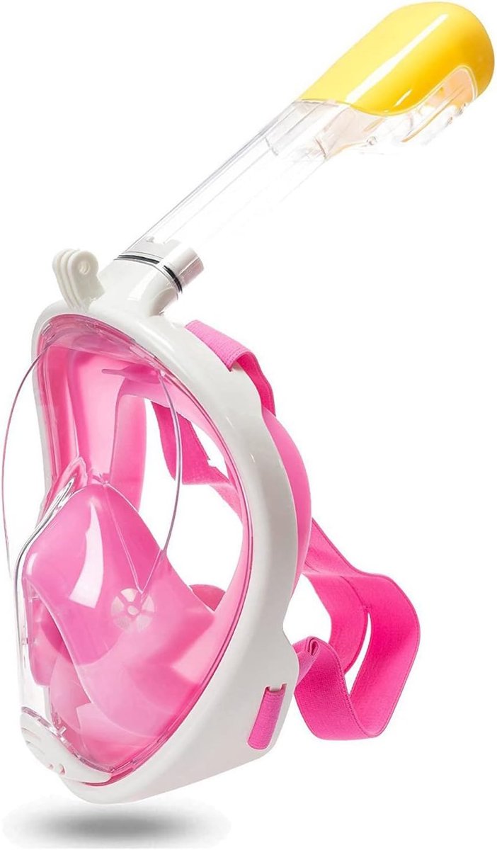SnelShoppen - Vitare Full Face Snorkel Mask met 180° Zicht, Removable Camera Mount, Ademhalingssysteem, Maat L/XL en S/M voor Snorkelen, Duiken en Wat