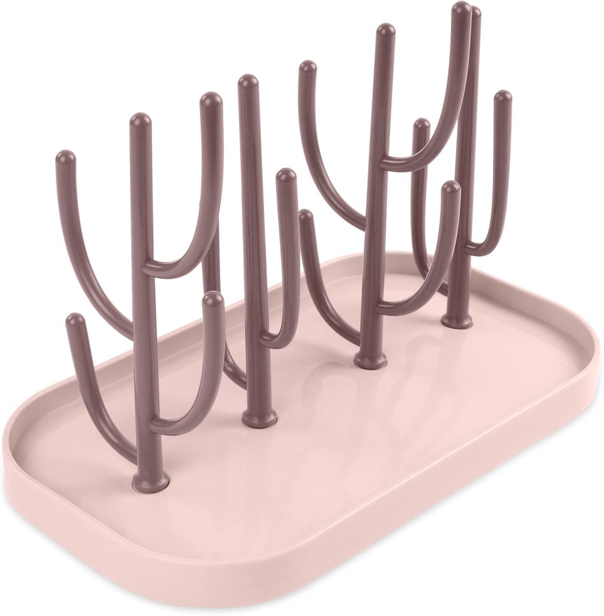 Thijox - Vicloon Babyflessendroger Droogrek Roze - Ruimtebesparend Flessenrek met Verwijderbare Steunen - BPA-vrij Veilig PP-materiaal - 16 Houders vo