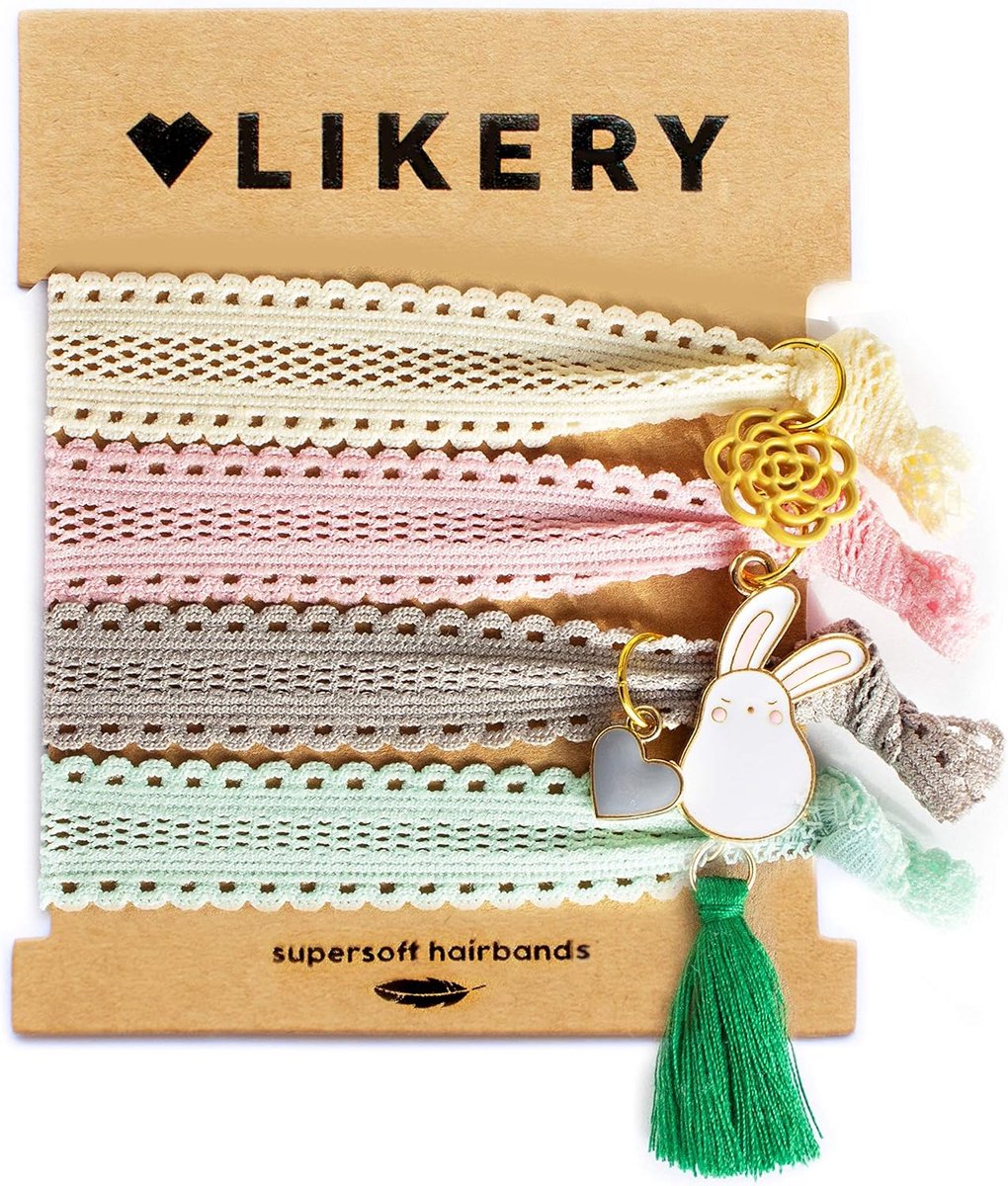 SnelShoppen - Superzachte haarelastiekjes en armbanden in pasteltinten | Glitterstof, schattige hangers | Vriendschapsarmbanden voor vrouwen, meisjes