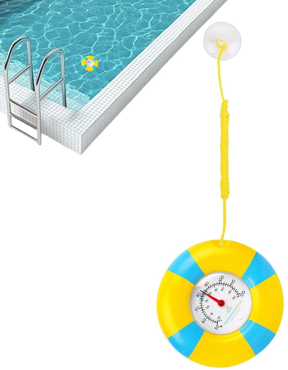 SnelShoppen - Zwembad Thermometer Waterdicht Drijvende Temperatuur Monitor met Touw voor Binnen Buiten Badkuip Spa Vijver Camping Commercieel Gebruik