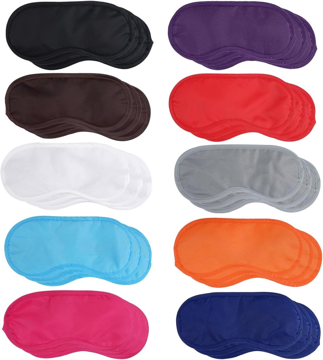 SnelShoppen - 30 Stuks Meerkleurig Oogmasker - Lichtgewicht Slaapmasker met Elastische Riemen - Ideaal voor Slapen, Vliegtuig, Feest, Hotel - Polyeste