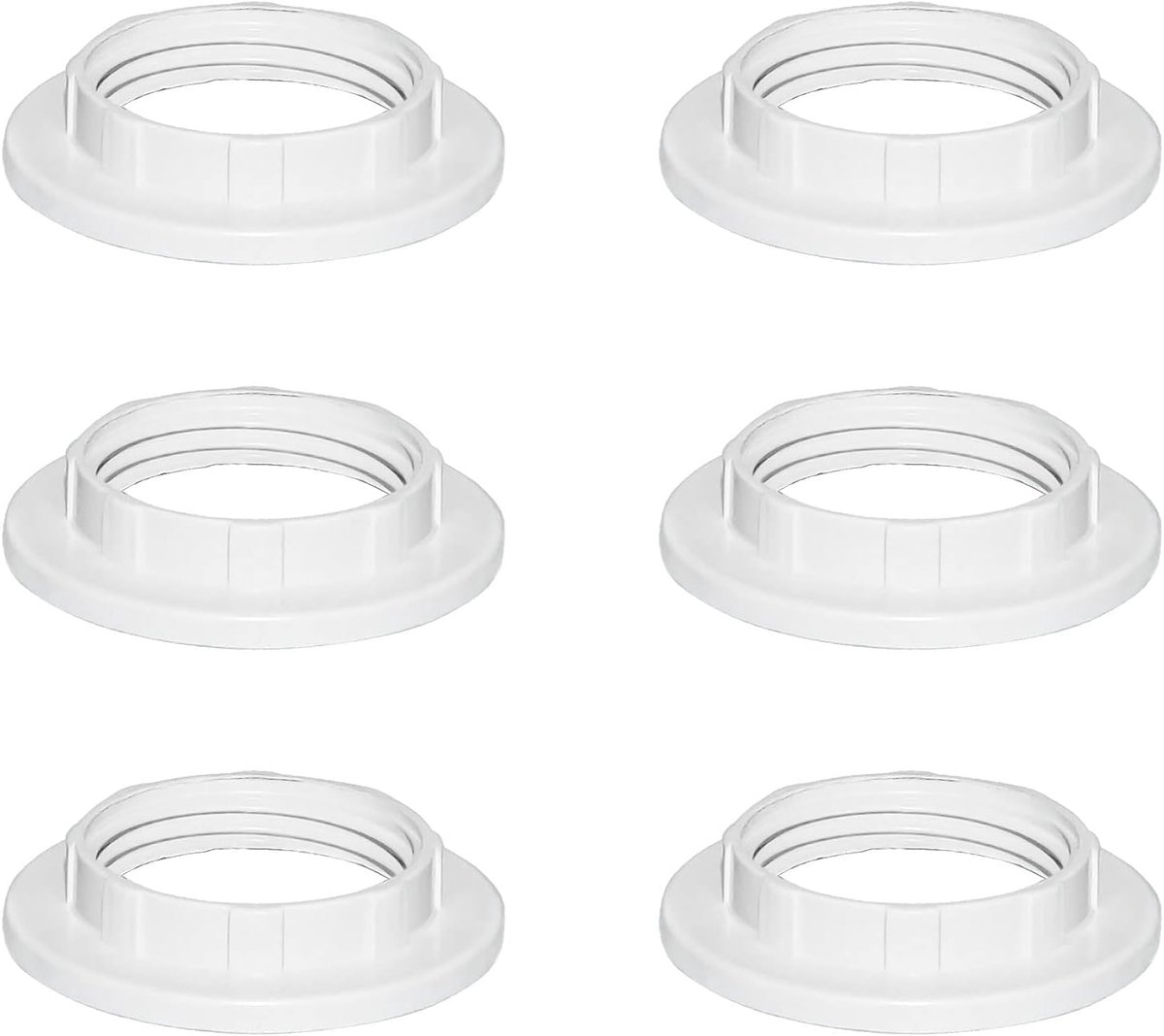 SnelShoppen - Lampshade Reducer Ring E14 Schroefkraag Ring 28MM, Fittingen voor Tafellamp, Plafondlampen, Plastic Schroef Lampen Lamphouder Twist Lock