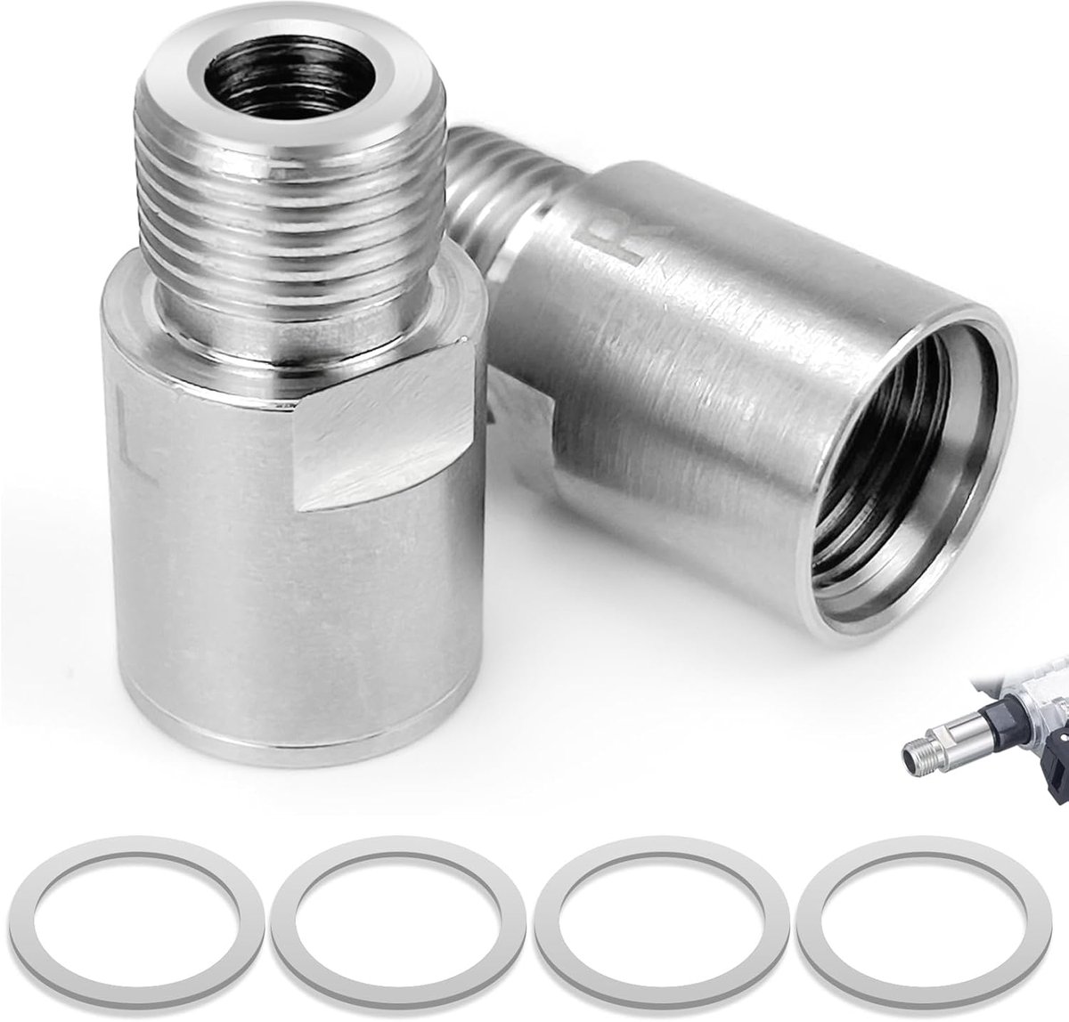 SnelShoppen - 1 Paar Chrome Molybdenum Stalen Fiets Pedalen Verlengers - Uitbreiding 20mm voor Mountainbike, Vouwfiets en Racefiets - Pedal Spacer voo