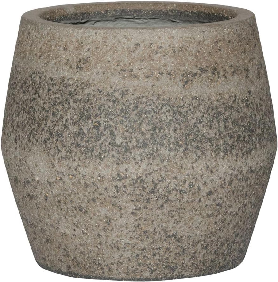 SnelShoppen - Decoratieve Potterie Pot Bloempot Grijs 36 cm D x 32 cm H - Vorstbestendig Tuinaccessoire voor Binnen en Buiten