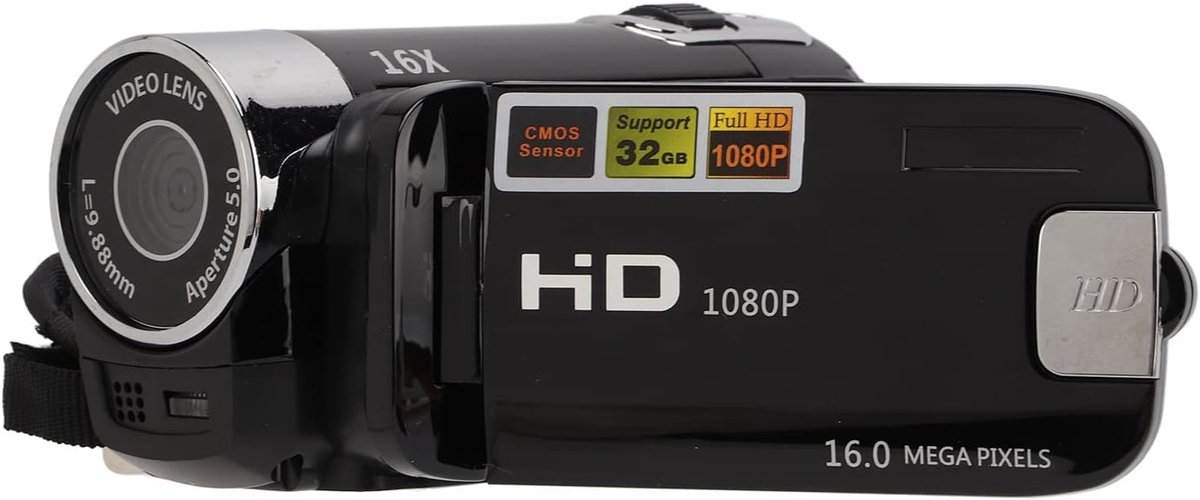 SnelShoppen - 4K 48MP Digitale Video Camera met 16X Digitale Zoom & 2.7" Rotatiescherm – Camcorder voor Beginners en Kinderen, Compacte HD Opname voor