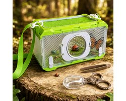 MikaMax Foldable Insect Cage - Opvouwbare Insectenkooi met 5x Vergrootglas en Vangset