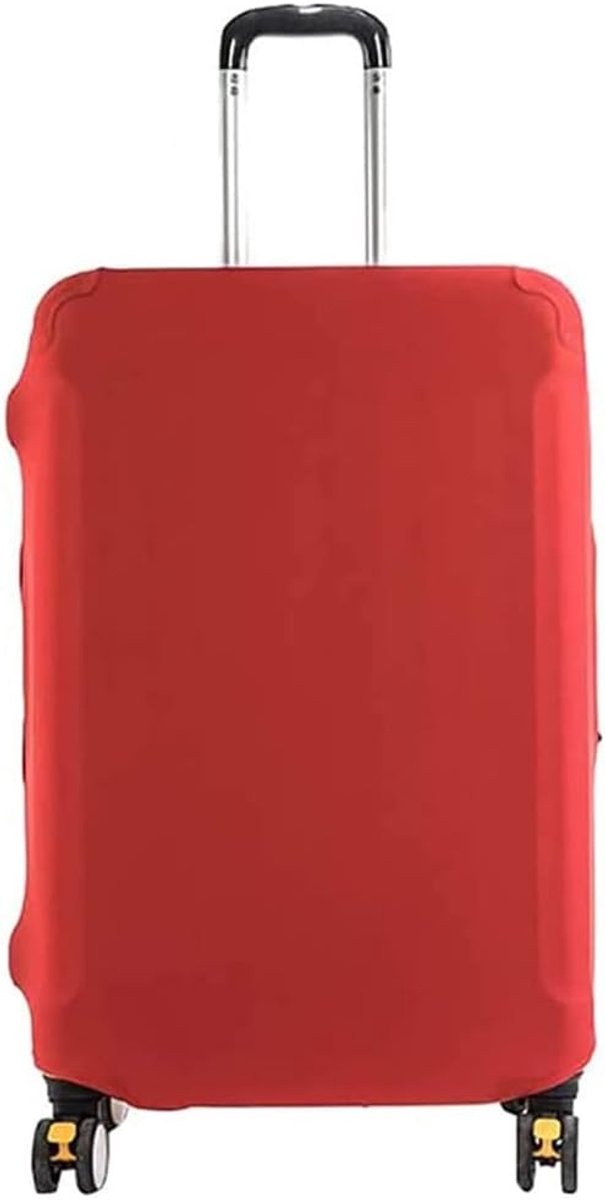 SnelShoppen - Luxe YKKJ Kofferbescherming - Stof Bescherming voor Koffer, Bagagehoes, Geschikt voor 56-61 cm, Rood, Elastisch, Duurzaam, Ideaal voor R