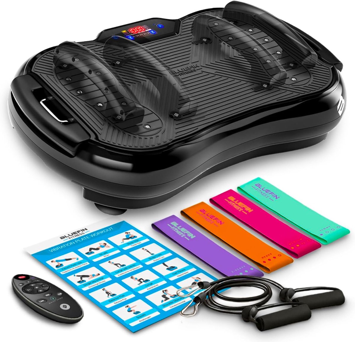 SnelShoppen - Ultra Slim Vibration Plate | Vibro Shaper voor Thuis | 5 Programma's, 180 Niveaus, Volledige Lichaamstraining | Geluidsloos, Compact & M