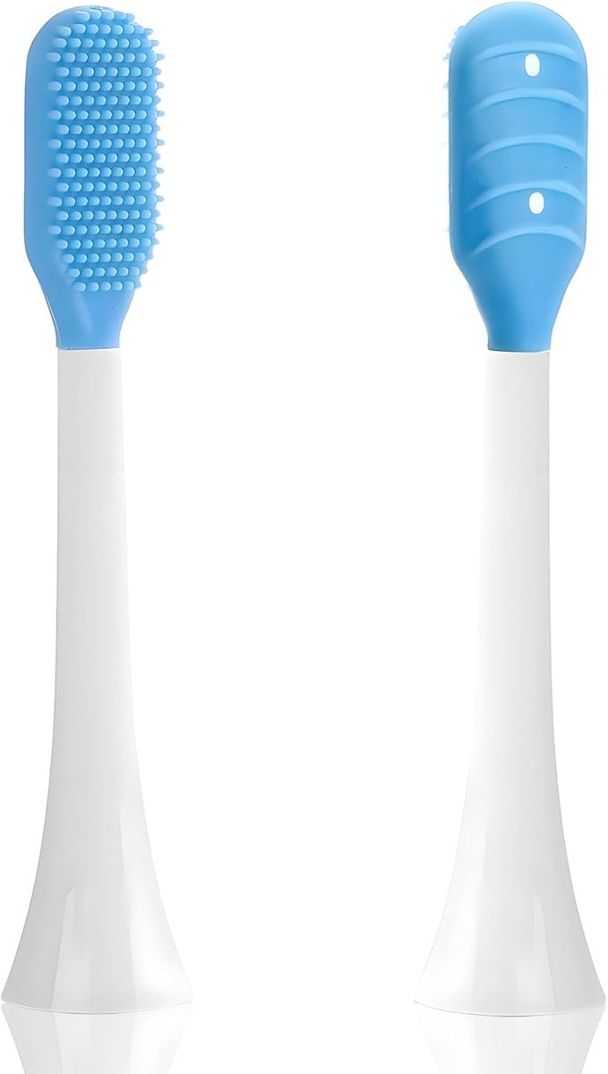 SnelShoppen - Set van 2 Tongreiniger Opzetstukken voor Elektrische Tandenborstels - Frisse Adem, Effectieve Reiniging, Compatibel met Sonicare en Dont