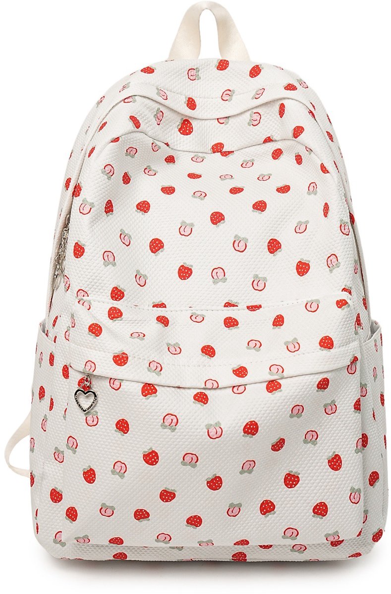 Stijlvolle Rode Rugzak - Ruime Dagrugzak voor School en Kantoor - Duurzame Backpack voor Heren en Dames - 42cm Hoog - Lichtgewicht Organizer Tas