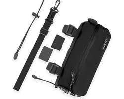 SnelShoppen - Handlebar Bag voor Fietsen - Gravel en MTB - Waterproof Zipper - 2L - 23x10 cm - Zwart - Ideaal voor Bikepacking en Fietstochten