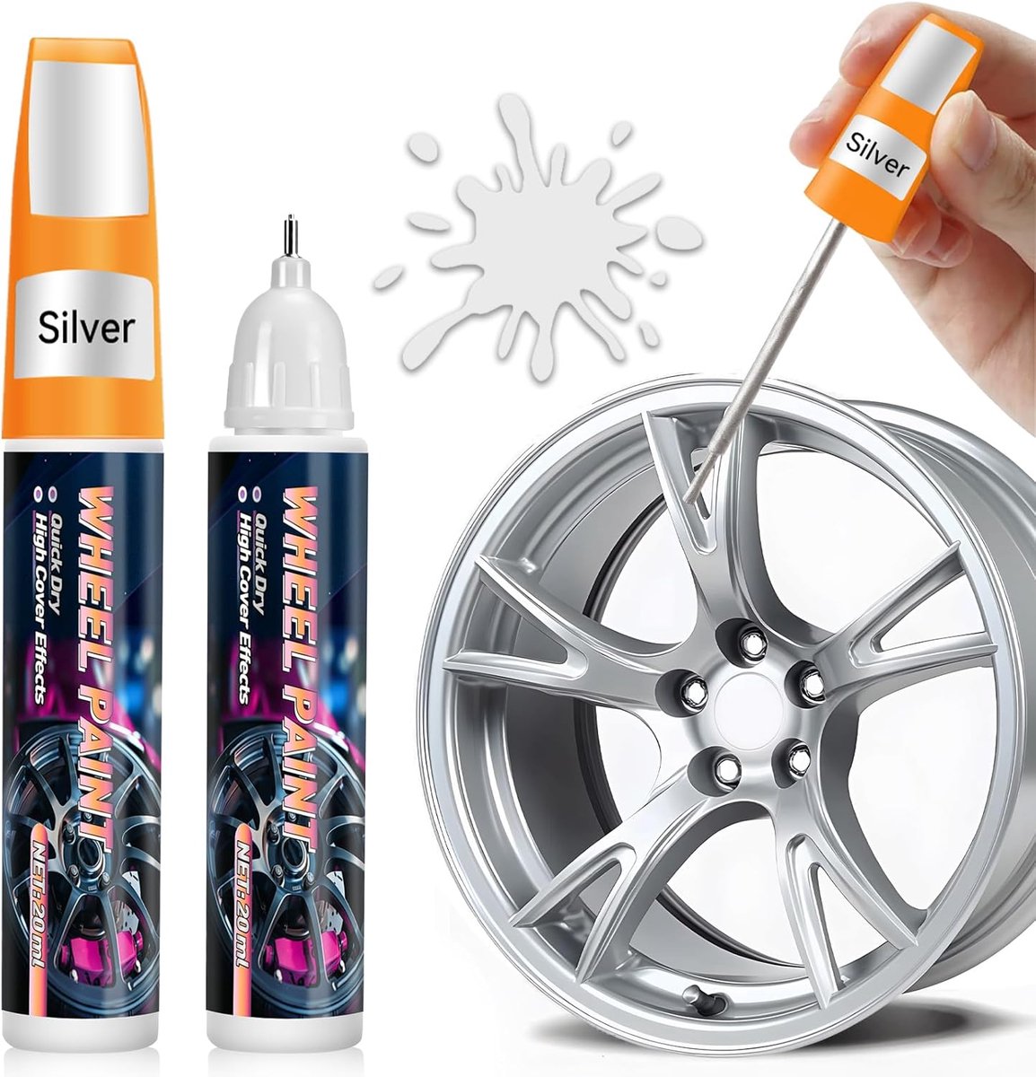 SnelShoppen - Car Scratch Remover 2 in 1 - 20 ml - Perfect voor Auto, Fiets, Motor, Velgen - Silver - Verfhersteller voor Krassen en Schade