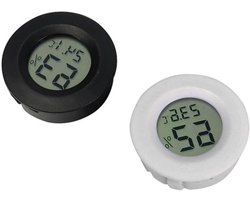 Digitale reptielenthermometer - Terrarium - Hygrometer - Zwart - Wit - Incubator - Geschikt voor reptielen - 2-in-1 - Ingebouwde lcd - 2 stuks - 1 stuk - Gevogelte