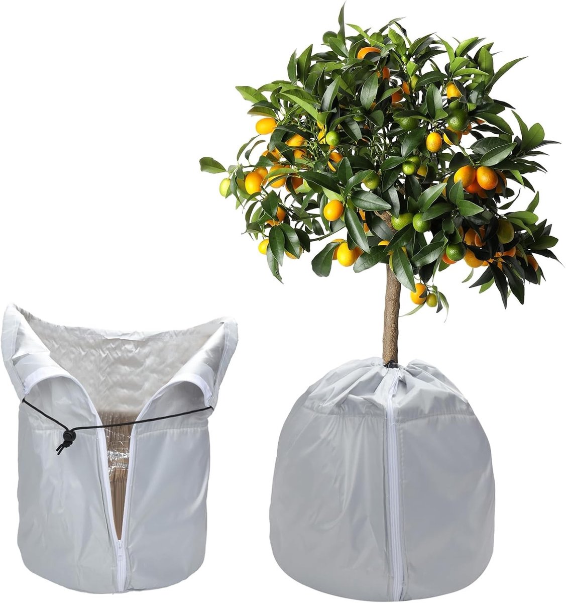 Thermische Potbescherming voor Planten - Grijze Beschermhoes voor Winterse Bescherming van Potplanten, Isolatie en Vorstbestendigheid