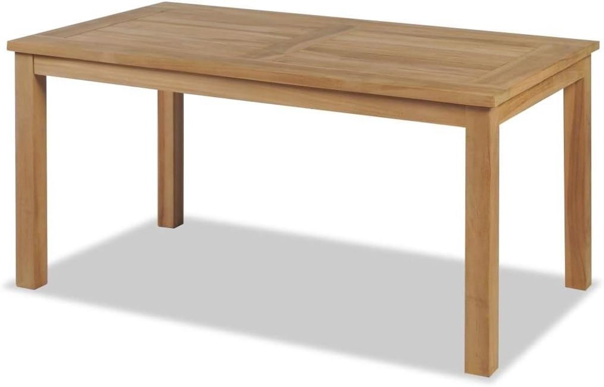 Teak salontafel - Woonkamertafel bijzettafel - Woonkamer inrichten - Fijn gemalen teak - 90 x 50 x 45 cm - Bruin