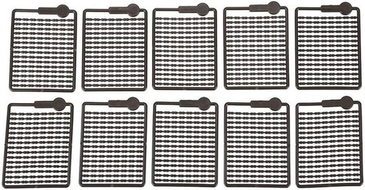 Haar rigs voor karpervissen - karperhaak - anti-klit wartel - gebogen - gevlochten lijn verlenger - aas stoppers - visgerei - accessoires - geschikt voor karpervissen - zwart - 10 stuks.