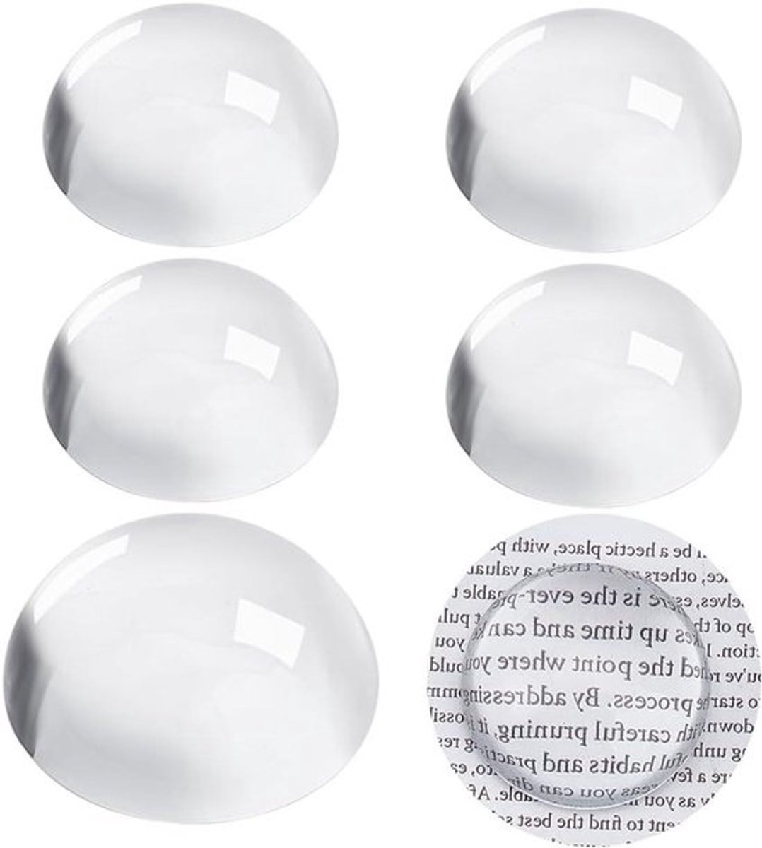 papiergewicht - Crystal Dome - 3,81 cm - glazen blok - vergrootglas - kantooraccessoires - lezen - thuis - cadeau - tafelblad - bureau