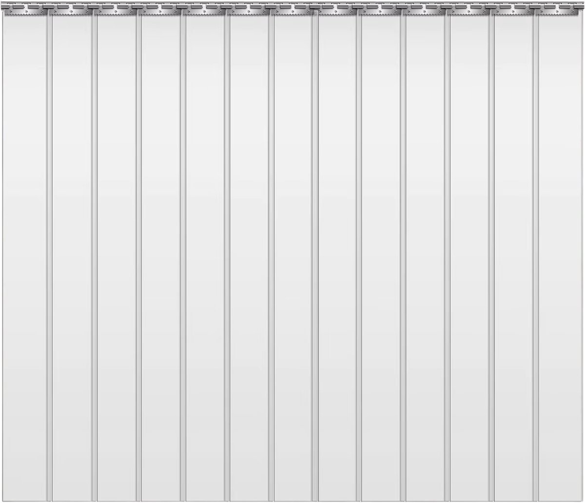 Happiq PVC stripgordijn - 183 x 213 cm 13 - voor Thuis en Professioneel Gebruik Gray