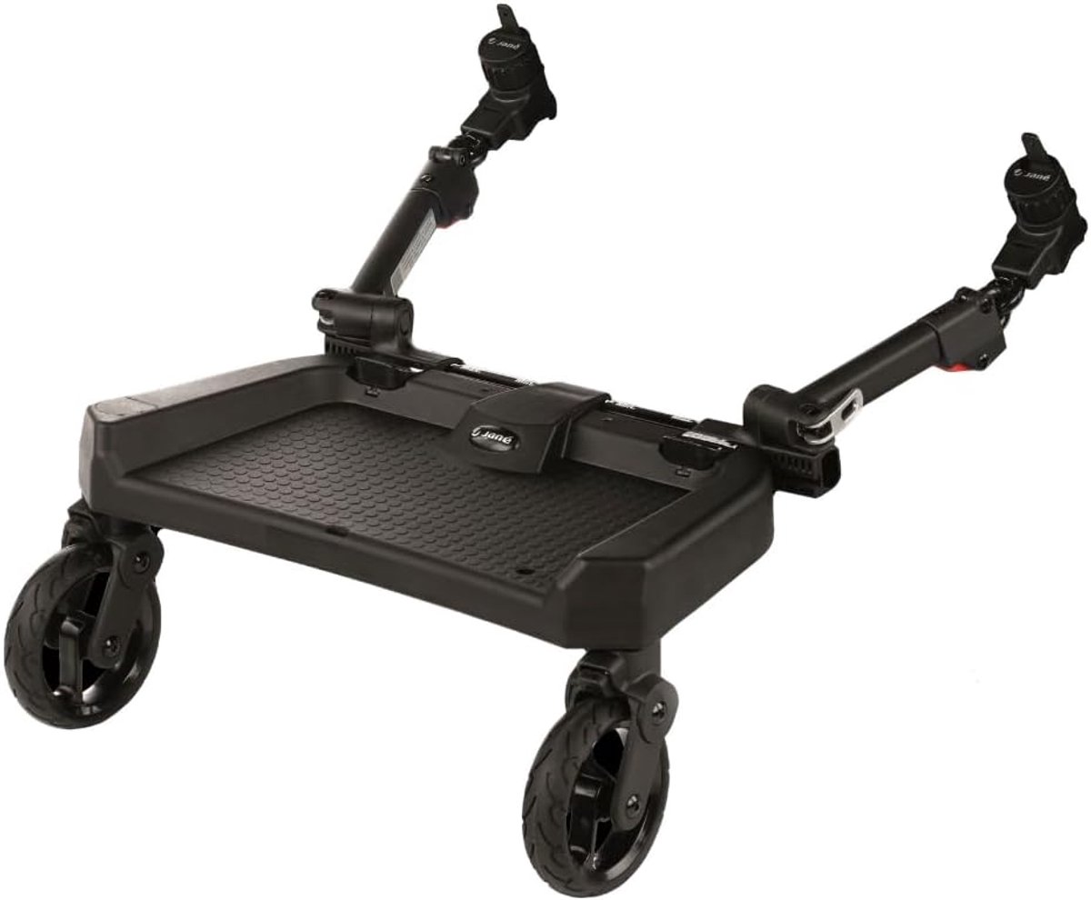 Meerijdplankje Kinderwagen Universeel - Opvouwbaar Buggy Board tot 20 kg - Antislip Opstapbord met Vering en 360° Zwenkwielen - Eenvoudige Montage voor Tweede Kind