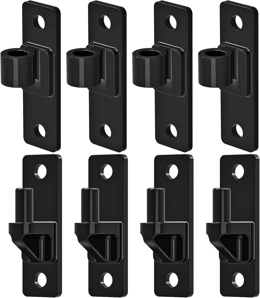 Robuuste 4.9 Inch Poortscharnieren van Gegalvaniseerd Staal, 4-Pack Muurbevestigde Scharnieren voor Hekken en Boerderijpoorten, Tot 600lbs Belastbaarheid