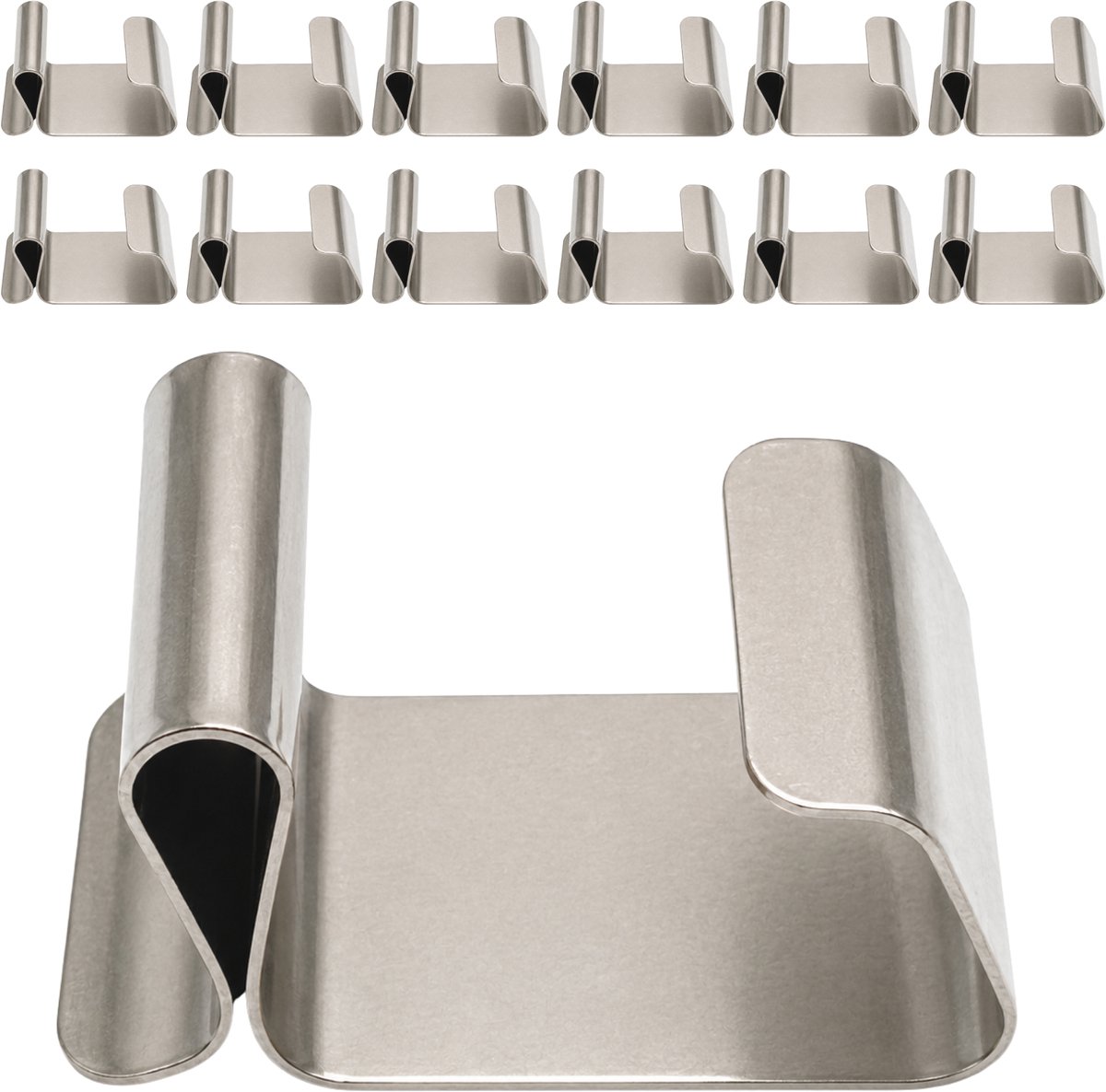Purepeak Lichtclips Set 50 Stuks - Kerstverlichting Haakjes - RVS - Dakhaken - Dakgoothaken - Clips