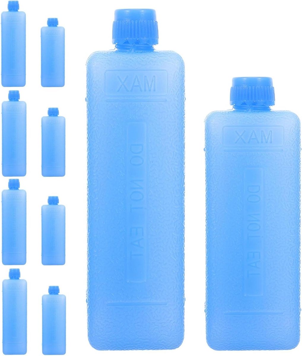 Herbruikbare Koelelementen - IJsblokken - Koelbox Vullen - Waterloze Formule - 10 Stuks - Blauw
