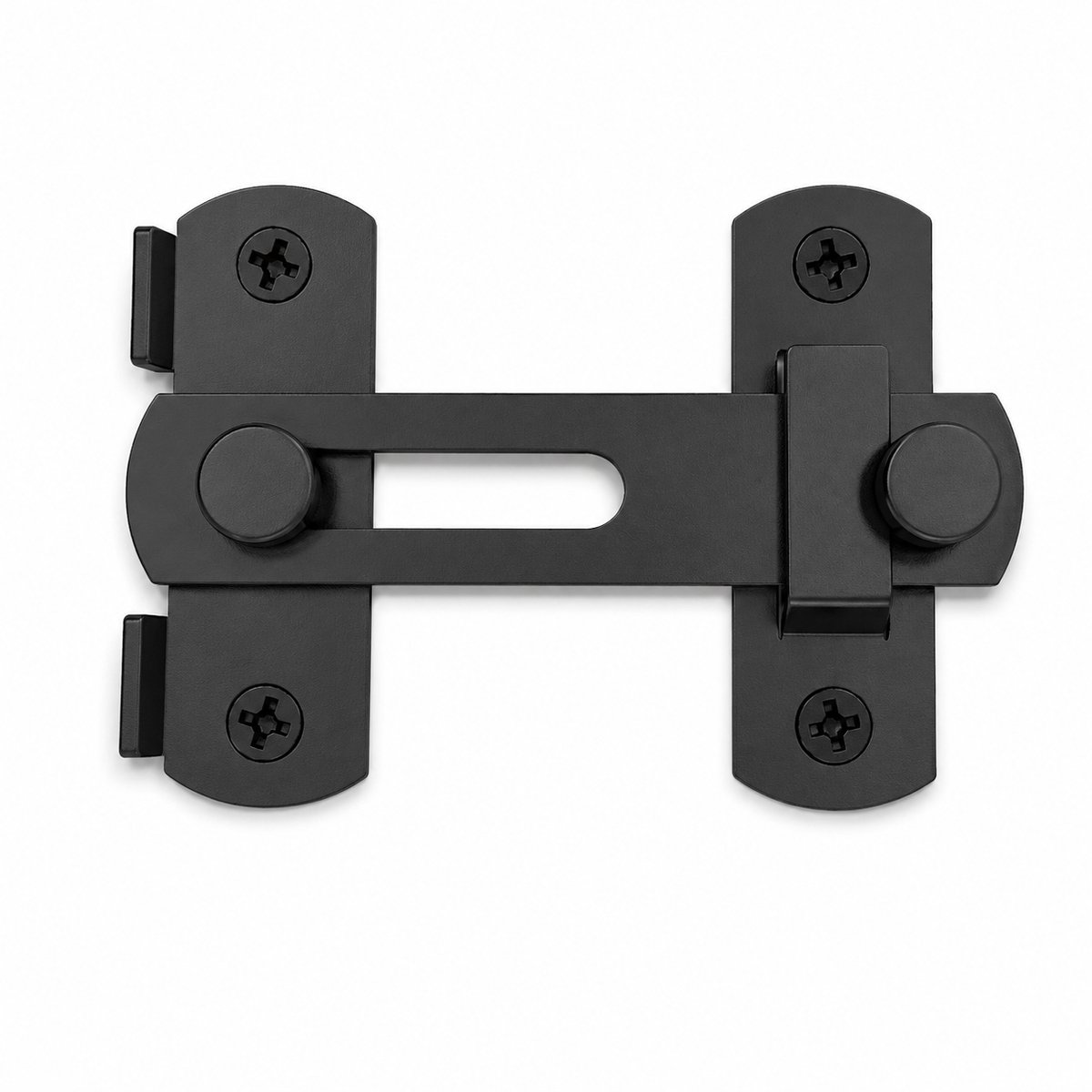 PROKING Deurhaak - Portslot - Deurslot - Haak - RVS Zwart - Complete haak - 1 stuks