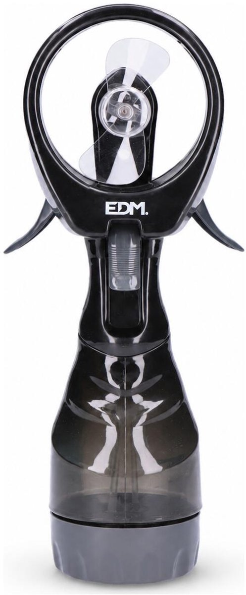 EDM Waterverstuiver - zwart - 250 ml - verkoelende hand waternevelaar - nevelspray - waterspray