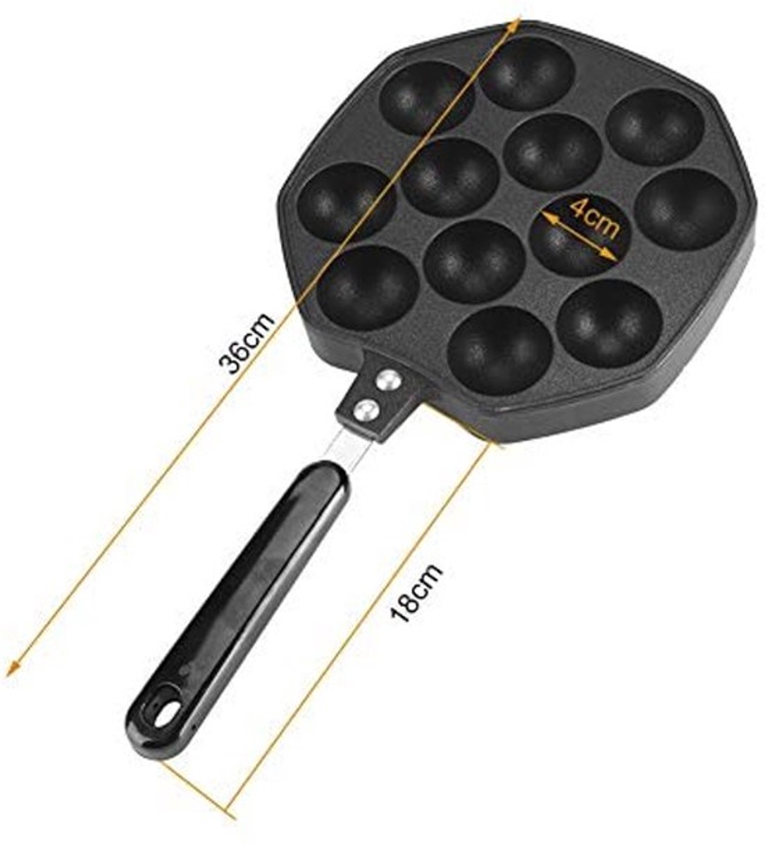 12 Holten Aluminium Anti-aanbak Gevulde Takoyaki Grillpan Plaat Octopus Bal/Pannenkoek Mak