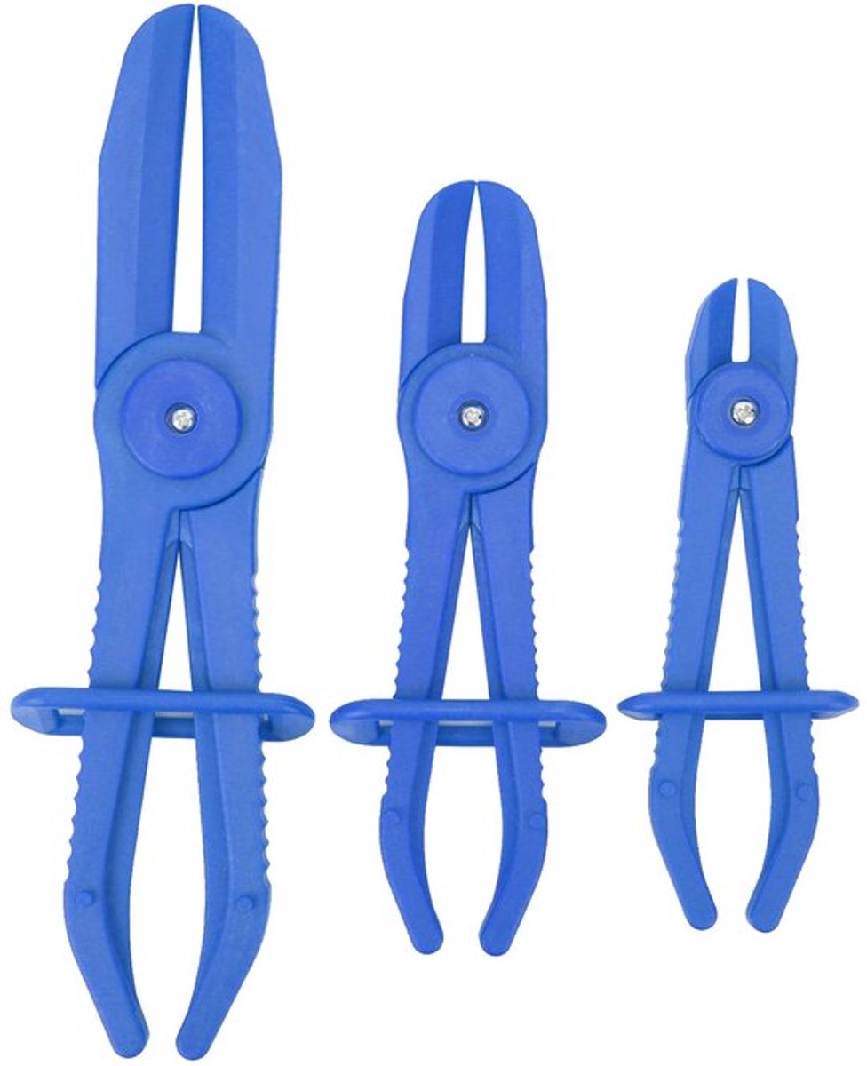 Slangklemtang 3-delige flexibele brandstofrem-waterleiding slangklem gereedschapsbuis afkortingstang met antisliphandgreep (blauw)