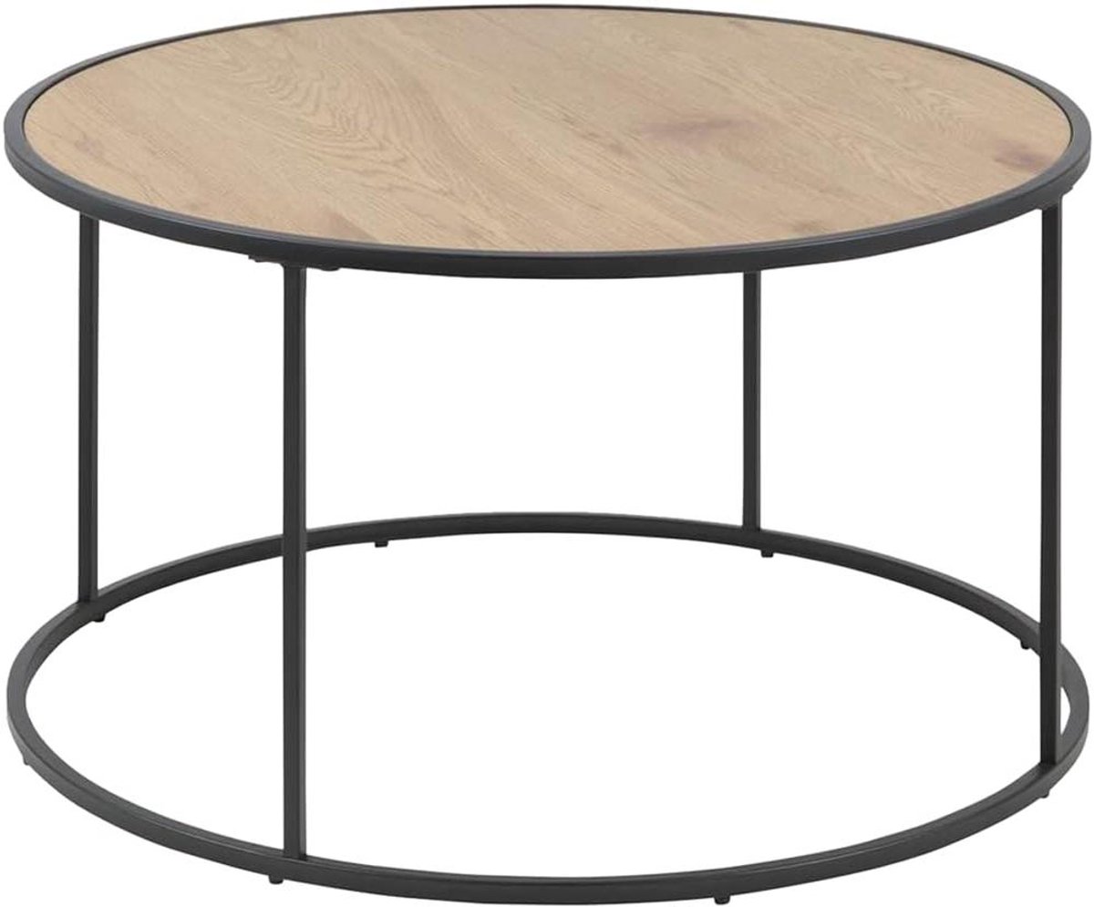 Salontafel - Bijzettafel Rond - Woonkamer Meubel - Houten Tafelblad - Ø 80 cm - Naturel