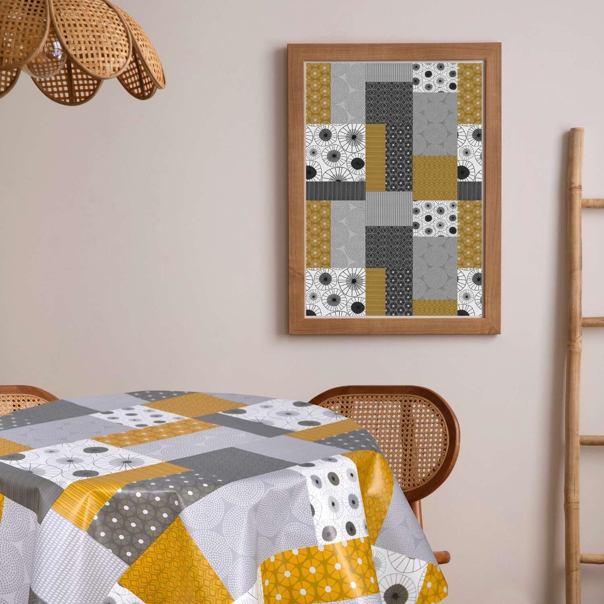 Tafelkleed Rond - Wasdoek Kleed - Tafel Beschermen - Vuilafstotend Waterdicht - Diameter 150 cm - Grijs