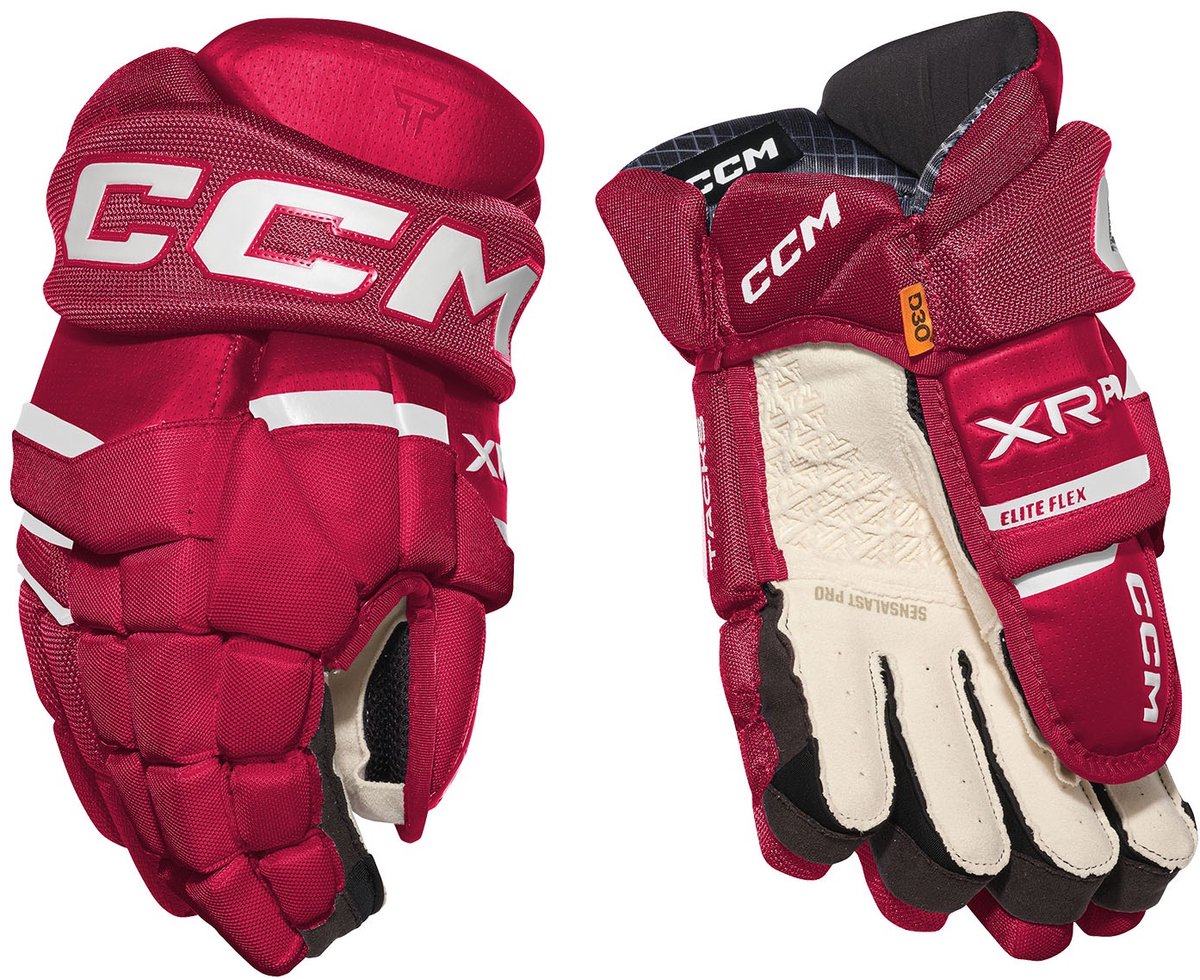 CCM Tacks XR Pro IJshockeyhandschoenen - Senior - Maat 15 - Rood/Wit
