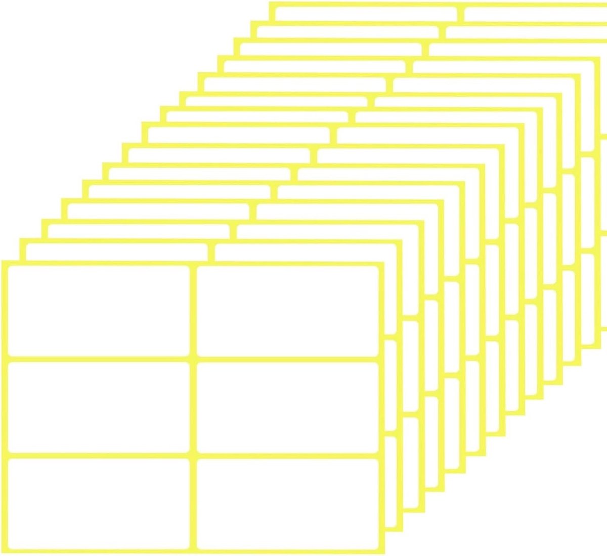 Pack van 180 Lege Zelfklevende Labels - Witte Stickers voor Adresafdruk, 100 x 50mm, Perfect voor Organisatie en Labeling
