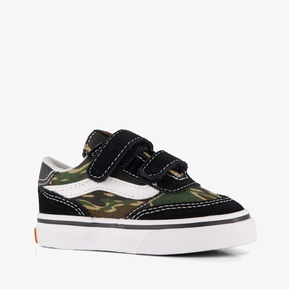 Vans Brooklyn LS V Camo kinder sneakers Zwart