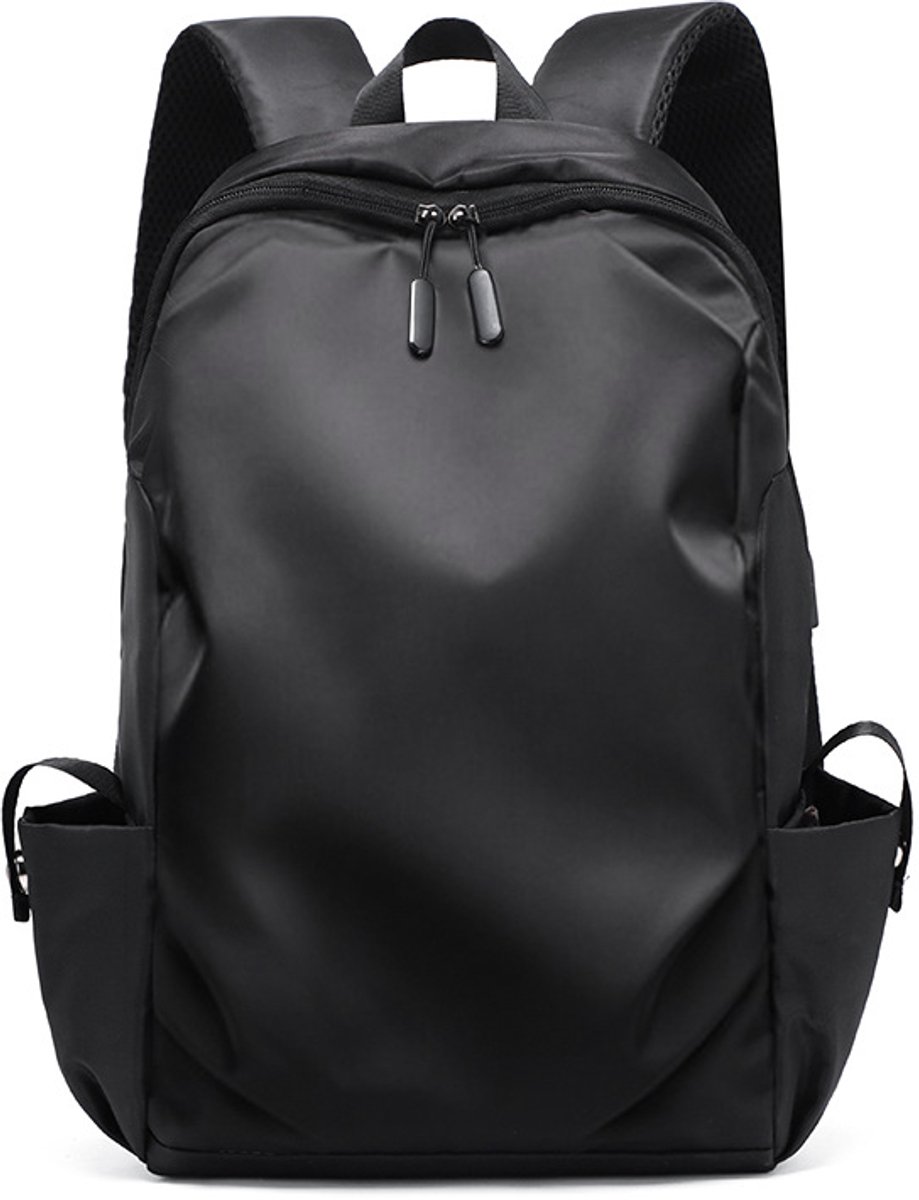 Laptop Rugzak Voor Heren - Effen Stijlvol Ontwerp - Voor Zakelijk, Woon-Werkverkeer, Reizen, School en Dagelijks Gebruik - Past Op 15,6 Inch Laptop - Zwart